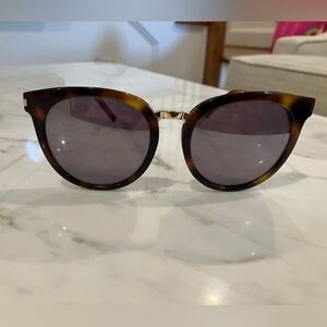 Saint Laurent Brown Tortoise Sunglasses